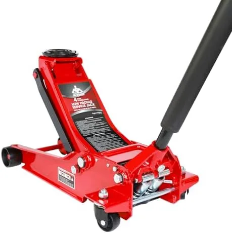 jack boss 4 ton floor jack hydraulic low profile floor jack with dual piston quick lift pump 4 ton 8800 lbs capacity red