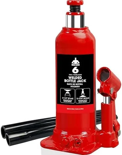 jack boss bottle jack 6 ton 13200 lbs hydraulic car jack fit for auto truck repair and house lift red as90604b